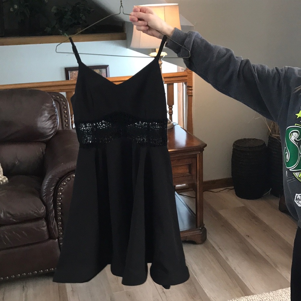 Black fluffy dress